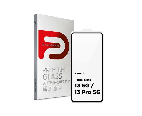 Скло захисне Armorstandart Full Glue Xiaomi Redmi Note 13 5G / 13 Pro 5G Black (ARM74630)