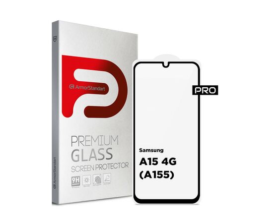 Стекло защитное Armorstandart Pro Samsung A15 4G (A155) Black (ARM74659)