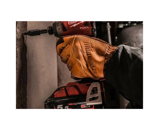 Защитные перчатки Milwaukee кожаные, 8/M (4932478123), изображение 4 Защитные перчатки Milwaukee кожаные, 8/M (4932478123), изображение 4