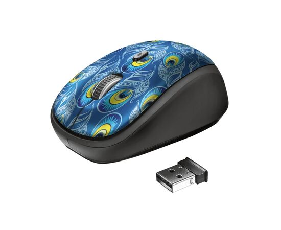 Мышка Trust Yvi Wireless Peacock (23388), изображение 2 Мышка Trust Yvi Wireless Peacock (23388), изображение 2