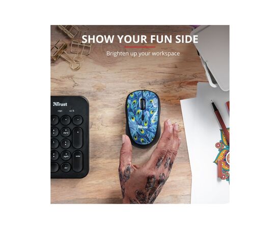 Мышка Trust Yvi Wireless Peacock (23388), изображение 6 Мышка Trust Yvi Wireless Peacock (23388), изображение 6