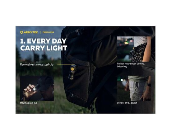 Фонарь Armytek Prime C1 Pro Marnet USB Warm (F07901W), изображение 5 Фонарь Armytek Prime C1 Pro Marnet USB Warm (F07901W), изображение 5