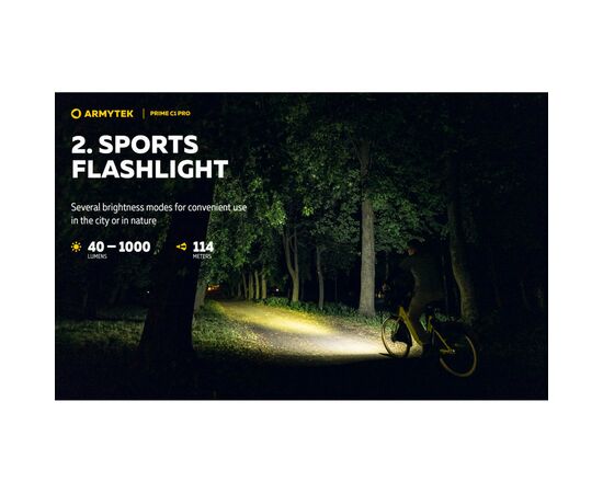 Фонарь Armytek Prime C1 Pro Marnet USB White (F07901C), изображение 9 Фонарь Armytek Prime C1 Pro Marnet USB White (F07901C), изображение 9