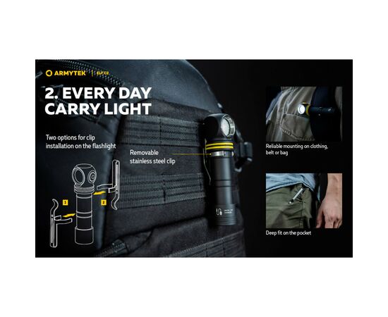 Фонарь Armytek ELF C2 Micro-USB White (F05102C), изображение 10 Фонарь Armytek ELF C2 Micro-USB White (F05102C), изображение 10