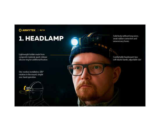 Фонарь Armytek ELF C2 Micro-USB White (F05102C), изображение 9 Фонарь Armytek ELF C2 Micro-USB White (F05102C), изображение 9