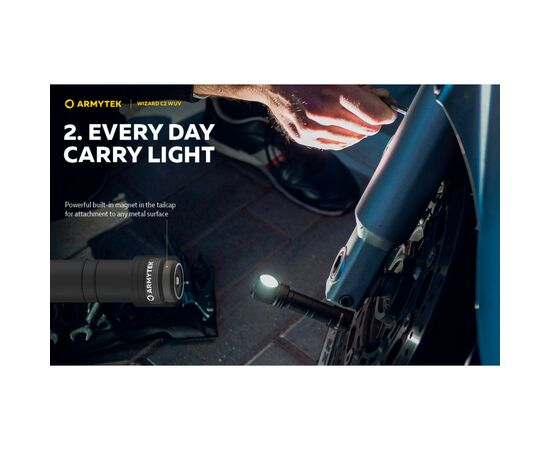 Фонарь Armytek Wizard C2 WUV White & Ultraviolet (F08901UF), изображение 11 Фонарь Armytek Wizard C2 WUV White & Ultraviolet (F08901UF), изображение 11