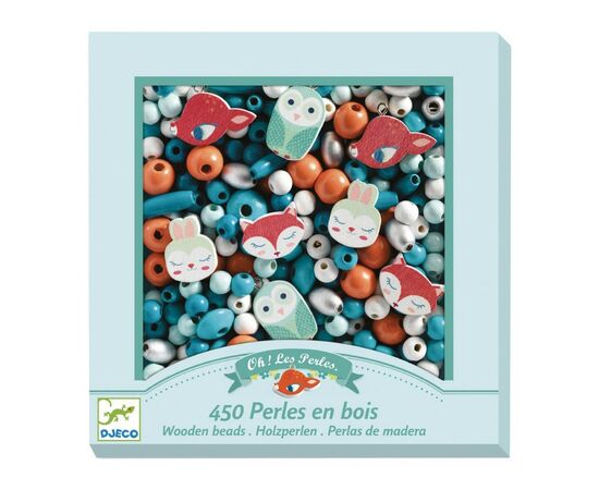 Набор для творчества Djeco с деревянными бусинами Маленькие животные (DJ09807), изображение 2 Набор для творчества Djeco с деревянными бусинами Маленькие животные (DJ09807), изображение 2