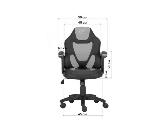 Кресло игровое GT Racer X-1414 Gray/Gray (X-1414 Fabric Gray/Gray), изображение 5 Кресло игровое GT Racer X-1414 Gray/Gray (X-1414 Fabric Gray/Gray), изображение 5