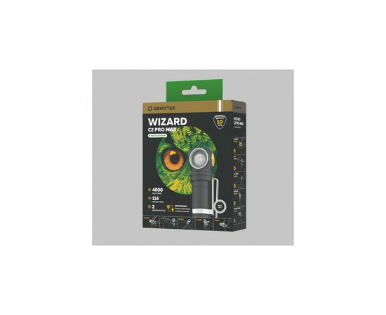 Фонарь Armytek Wizard C2 Pro Max Magnet USB Warm (F06701W), изображение 6 Фонарь Armytek Wizard C2 Pro Max Magnet USB Warm (F06701W), изображение 6