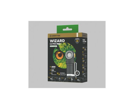 Фонарь Armytek Wizard C2 Pro Max Marnet USB White (F06701C), изображение 5 Фонарь Armytek Wizard C2 Pro Max Marnet USB White (F06701C), изображение 5