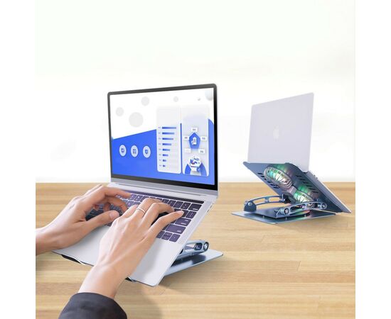 Подставка для ноутбука DYXON FIX COOLING 3 Silver (DXNLSFC3S), изображение 2 Подставка для ноутбука DYXON FIX COOLING 3 Silver (DXNLSFC3S), изображение 2