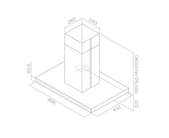 Витяжка кухонна Elica JOY ISLAND BLIX/A/90X60, зображення 3 Витяжка кухонна Elica JOY ISLAND BLIX/A/90X60, зображення 3