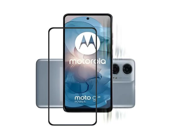 Стекло защитное BeCover Motorola Moto G24/G24 Power Black (710716), изображение 2 Стекло защитное BeCover Motorola Moto G24/G24 Power Black (710716), изображение 2