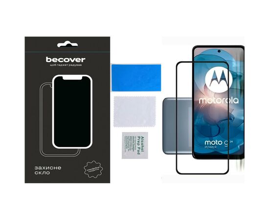 Стекло защитное BeCover Motorola Moto G24/G24 Power Black (710716), изображение 4 Стекло защитное BeCover Motorola Moto G24/G24 Power Black (710716), изображение 4