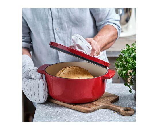 Кастрюля KitchenAid чавунна з кришкою 3,3 л Червона (CC006057-001), изображение 6 Кастрюля KitchenAid чавунна з кришкою 3,3 л Червона (CC006057-001), изображение 6