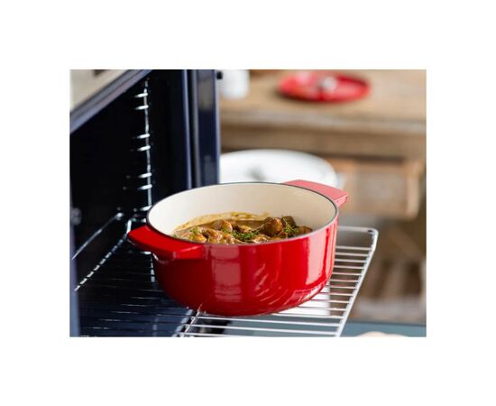 Кастрюля KitchenAid чавунна з кришкою 3,3 л Червона (CC006057-001), изображение 7 Кастрюля KitchenAid чавунна з кришкою 3,3 л Червона (CC006057-001), изображение 7