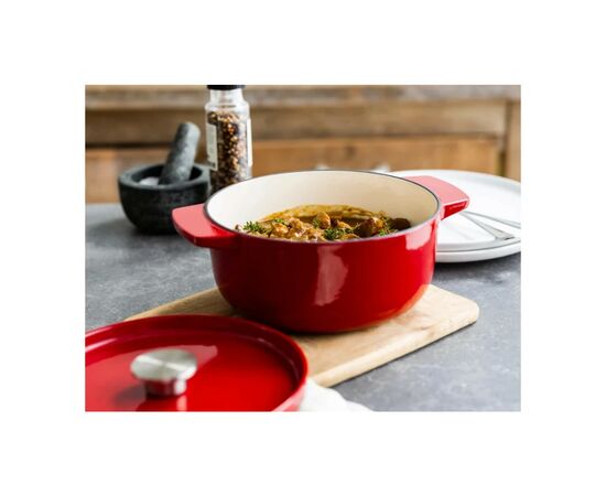 Кастрюля KitchenAid чавунна з кришкою 3,3 л Червона (CC006057-001), изображение 8 Кастрюля KitchenAid чавунна з кришкою 3,3 л Червона (CC006057-001), изображение 8