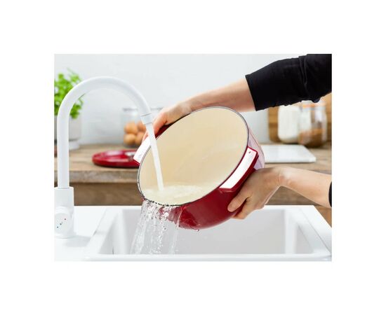 Кастрюля KitchenAid чавунна з кришкою 5,2 л Червона (CC006060-001), изображение 7 Кастрюля KitchenAid чавунна з кришкою 5,2 л Червона (CC006060-001), изображение 7