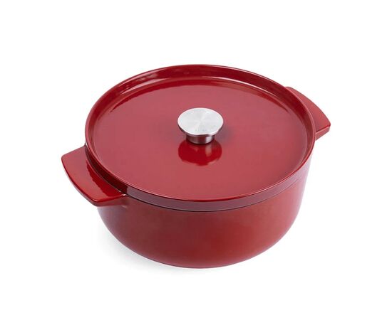 Кастрюля KitchenAid чавунна з кришкою 5,2 л Червона (CC006060-001)