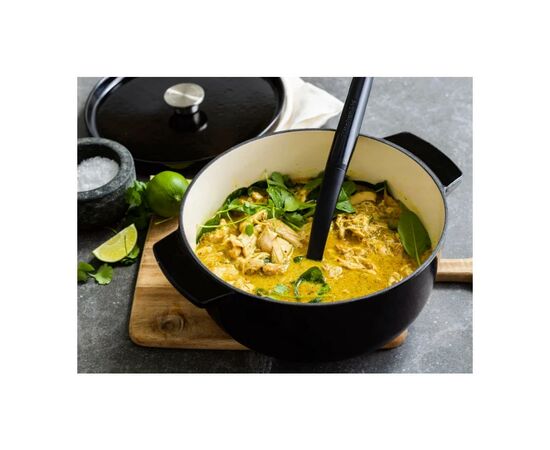 Кастрюля KitchenAid чавунна з кришкою 5,2 л Чорна (CC006061-001), изображение 6 Кастрюля KitchenAid чавунна з кришкою 5,2 л Чорна (CC006061-001), изображение 6
