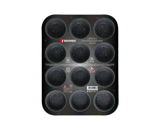 Форма для выпечки Bergner Orion для маффінів (BG-37045-GY), изображение 4 Форма для выпечки Bergner Orion для маффінів (BG-37045-GY), изображение 4
