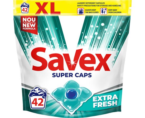 Капсулы для стирки Savex Super Caps Extra Fresh 42 шт. (3800024046919)