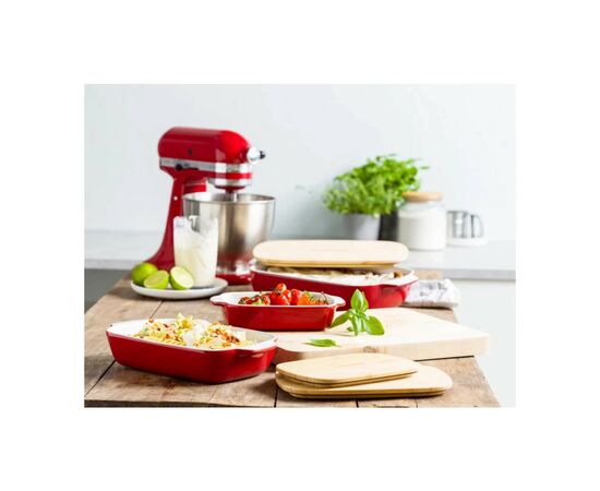 Форма для выпечки KitchenAid з кришкою керамогранітна 0,9 л Червона (CC006104-001), изображение 5 Форма для выпечки KitchenAid з кришкою керамогранітна 0,9 л Червона (CC006104-001), изображение 5