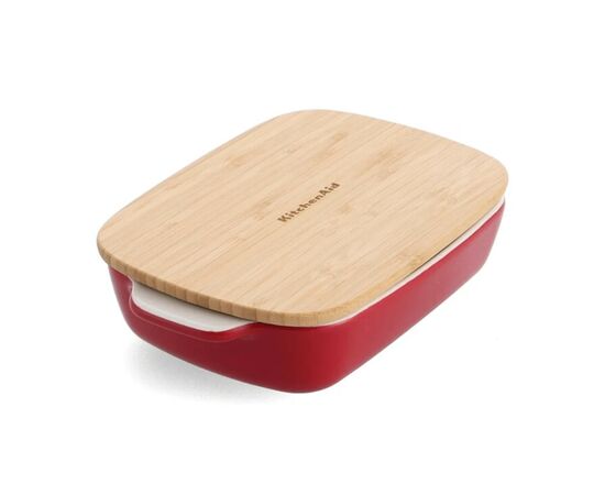 Форма для выпечки KitchenAid з кришкою керамогранітна 0,9 л Червона (CC006104-001)