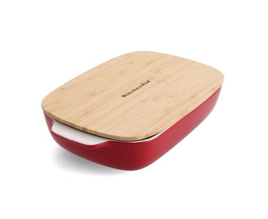 Форма для выпечки KitchenAid з кришкою керамогранітна 3,8 л Червона (CC006108-001)