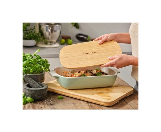 Форма для выпечки KitchenAid з кришкою керамогранітна 3,8 л Фісташкова (CC007426-001), изображение 7 Форма для выпечки KitchenAid з кришкою керамогранітна 3,8 л Фісташкова (CC007426-001), изображение 7