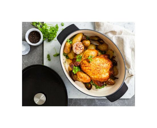 Гусятница KitchenAid Cast Iron 30 см 5,6 л Чорна (CC006064-001), изображение 6 Гусятница KitchenAid Cast Iron 30 см 5,6 л Чорна (CC006064-001), изображение 6