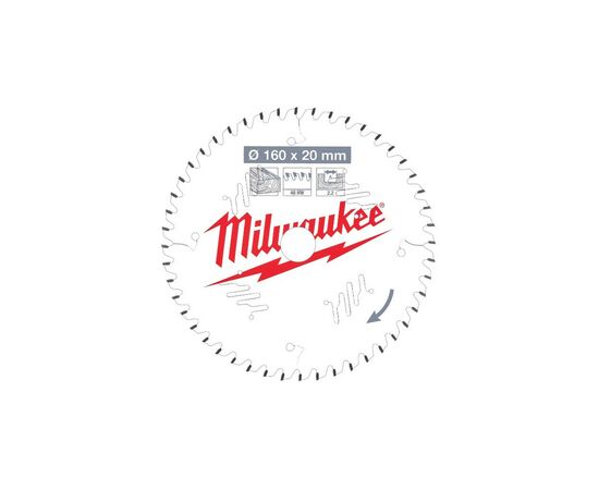 Диск пильний Milwaukee пиляльний PFTE 160х20х2,2мм, 48 зуб. (4932471291)
