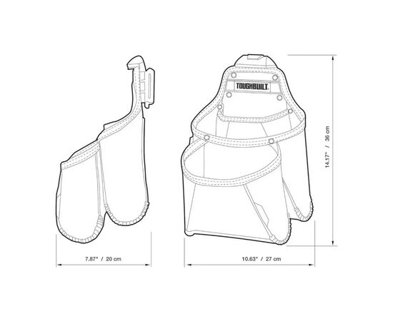 Сумка для инструмента ToughBuilt паясная с подставкой, для расходных материалов (TB-CT-03), изображение 9 Сумка для инструмента ToughBuilt паясная с подставкой, для расходных материалов (TB-CT-03), изображение 9