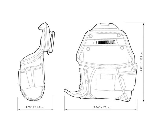 Сумка для инструмента ToughBuilt быстросъемная кобура для компактной дрели (TB-CT-24), изображение 8 Сумка для инструмента ToughBuilt быстросъемная кобура для компактной дрели (TB-CT-24), изображение 8