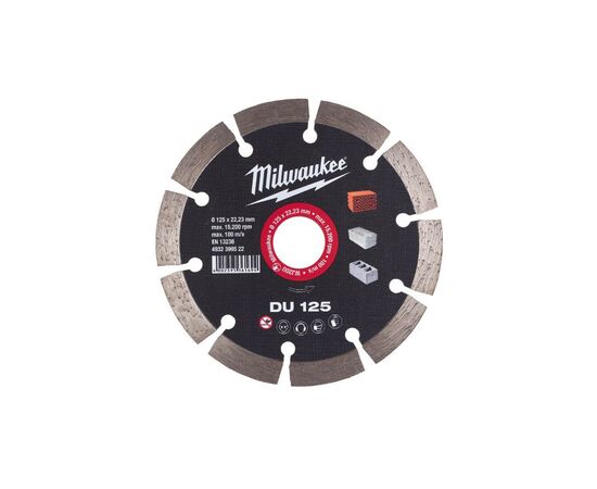 Круг отрезной Milwaukee алмазный DU 125, 125мм (4932399522)