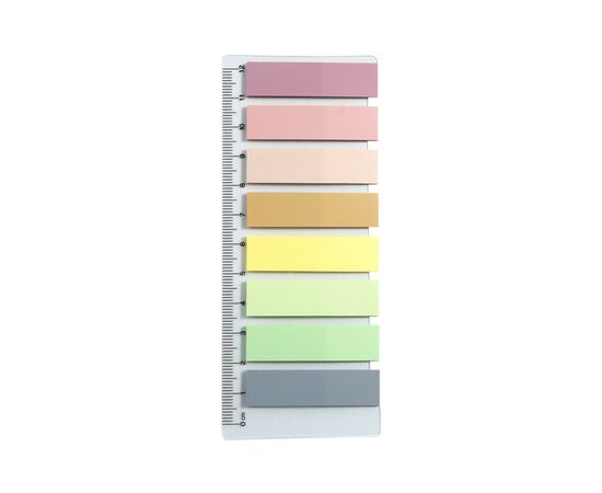 Стикер-закладка Buromax Plastic PASTEL 45x12mm, 8х25шт (BM.2307-99), изображение 2 Стикер-закладка Buromax Plastic PASTEL 45x12mm, 8х25шт (BM.2307-99), изображение 2