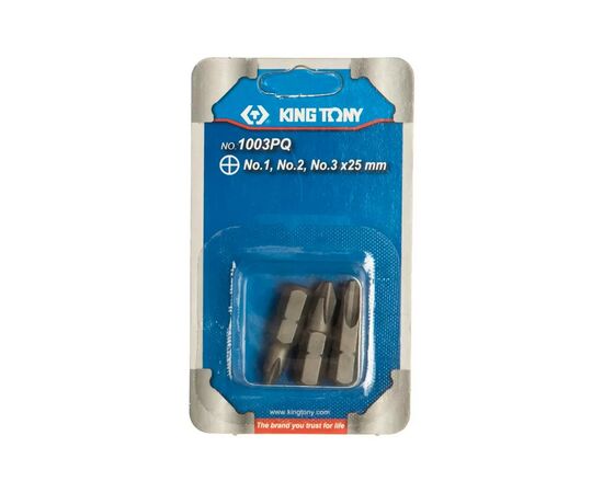 Набор бит KING TONY 1/4" 3 шт. (1025P SERIES) (1003PQ), изображение 2 Набор бит KING TONY 1/4" 3 шт. (1025P SERIES) (1003PQ), изображение 2