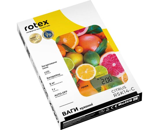 Весы кухонные Rotex RSK14-C citrus, изображение 5 Весы кухонные Rotex RSK14-C citrus, изображение 5