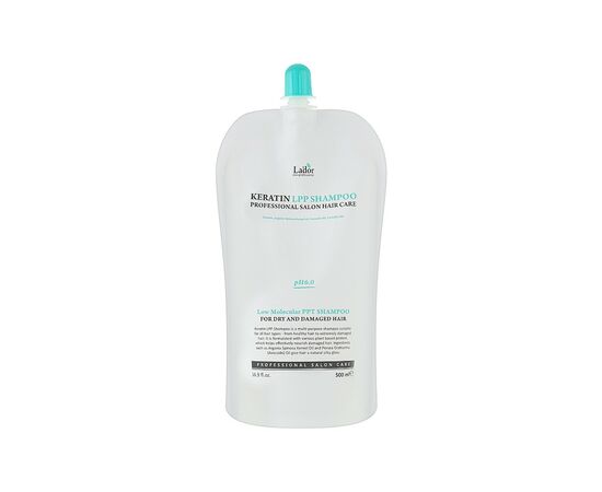 Шампунь La'dor Keratin LPP Shampoo Кератиновый безсульфатный Запасной блок 500 мл (8809789631694)