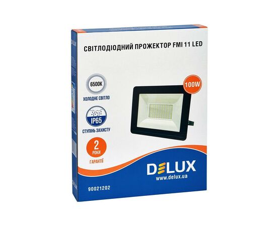 Светильник Delux FMI 11 LED 100Вт 6500K IP65 (90021202), изображение 2 Светильник Delux FMI 11 LED 100Вт 6500K IP65 (90021202), изображение 2
