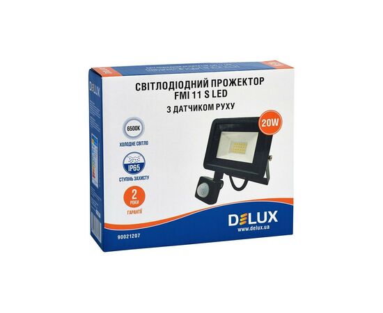 Светильник Delux FMI 11 S LED 20Вт 6500K IP65 (90021207), изображение 3 Светильник Delux FMI 11 S LED 20Вт 6500K IP65 (90021207), изображение 3