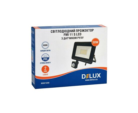 Прожектор Delux FMI 11 S LED 30Вт 6500K_IP65 (90021208), зображення 3 Прожектор Delux FMI 11 S LED 30Вт 6500K_IP65 (90021208), зображення 3