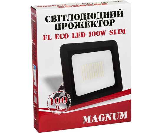 Прожектор MAGNUM FL ECO LED 100Вт slim 6500К IP65 (90014089), зображення 4 Прожектор MAGNUM FL ECO LED 100Вт slim 6500К IP65 (90014089), зображення 4