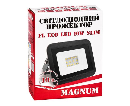 Прожектор MAGNUM FL ECO LED 10Вт slim 6500К IP65 (90011658), изображение 4 Прожектор MAGNUM FL ECO LED 10Вт slim 6500К IP65 (90011658), изображение 4