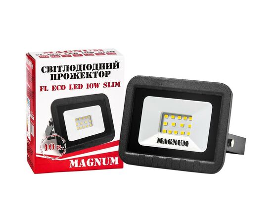 Прожектор MAGNUM FL ECO LED 10Вт slim 6500К IP65 (90011658), изображение 5 Прожектор MAGNUM FL ECO LED 10Вт slim 6500К IP65 (90011658), изображение 5
