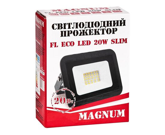 Прожектор MAGNUM FL ECO LED 20Вт slim 6500К IP65 (90011659), изображение 4 Прожектор MAGNUM FL ECO LED 20Вт slim 6500К IP65 (90011659), изображение 4