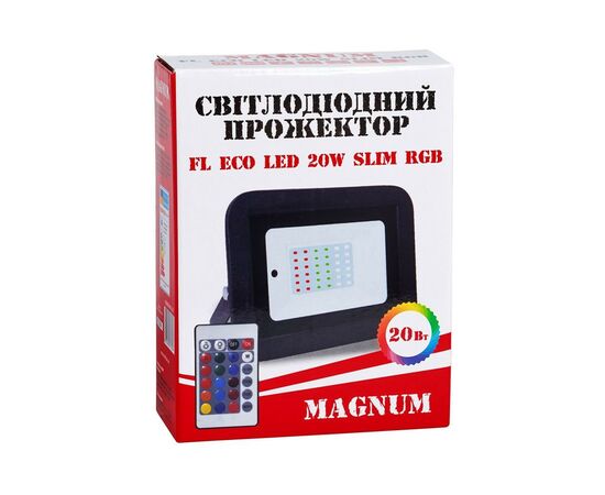 Прожектор MAGNUM FL ECO LED 20Вт slim_RGB IP65 (90018140), зображення 4 Прожектор MAGNUM FL ECO LED 20Вт slim_RGB IP65 (90018140), зображення 4