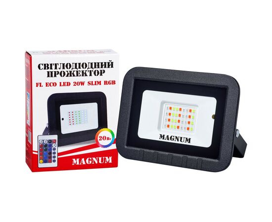 Прожектор MAGNUM FL ECO LED 20Вт slim_RGB IP65 (90018140), зображення 5 Прожектор MAGNUM FL ECO LED 20Вт slim_RGB IP65 (90018140), зображення 5
