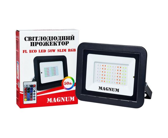 Прожектор MAGNUM FL ECO LED 50Вт slim RGB IP65 (90018141), изображение 5 Прожектор MAGNUM FL ECO LED 50Вт slim RGB IP65 (90018141), изображение 5