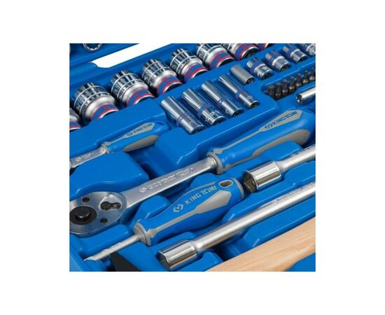 Набор инструментов KING TONY 77 шт. 1/4" и 1/2" (7577MR), изображение 5
